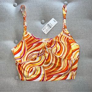 Orange tip die crop top, not crazy crop